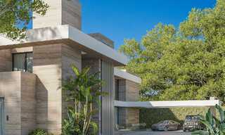 Nueva villa de diseño ultra lujosa en venta en urbanización privilegiada a un paso de campos de golf en Marbella - Benahavis 54646 