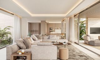 Nueva villa de diseño ultra lujosa en venta en urbanización privilegiada a un paso de campos de golf en Marbella - Benahavis 54648 