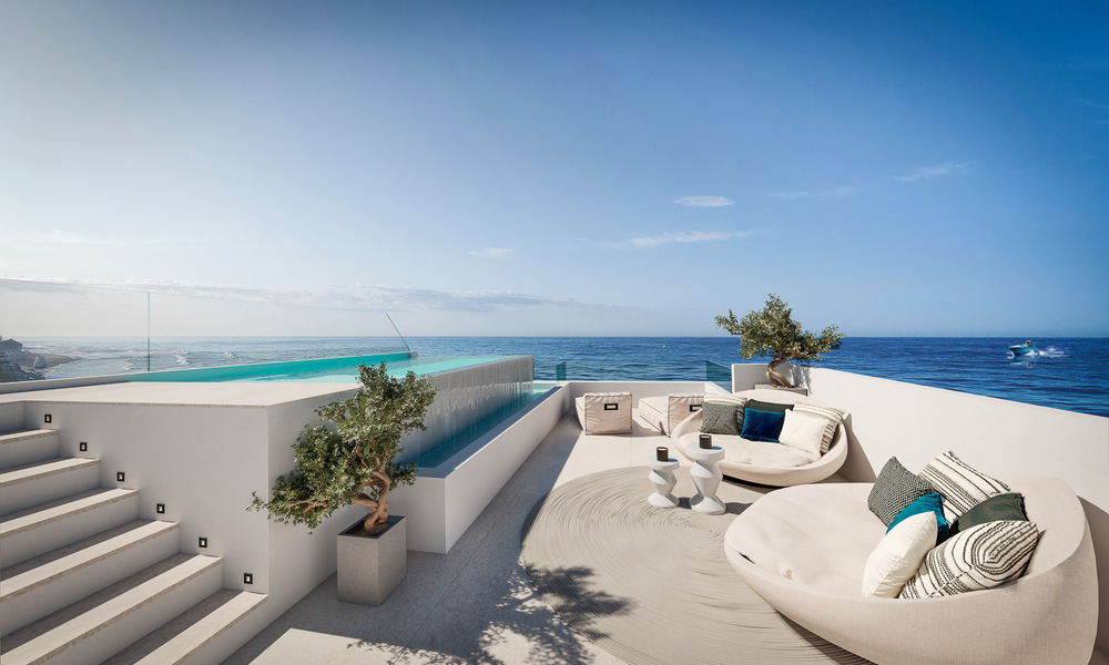 Exclusivo proyecto con 4 villas pareadas de lujo en venta, en primera línea de playa, en Marbella Este. ¡Gran descuento para la última villa! 53342