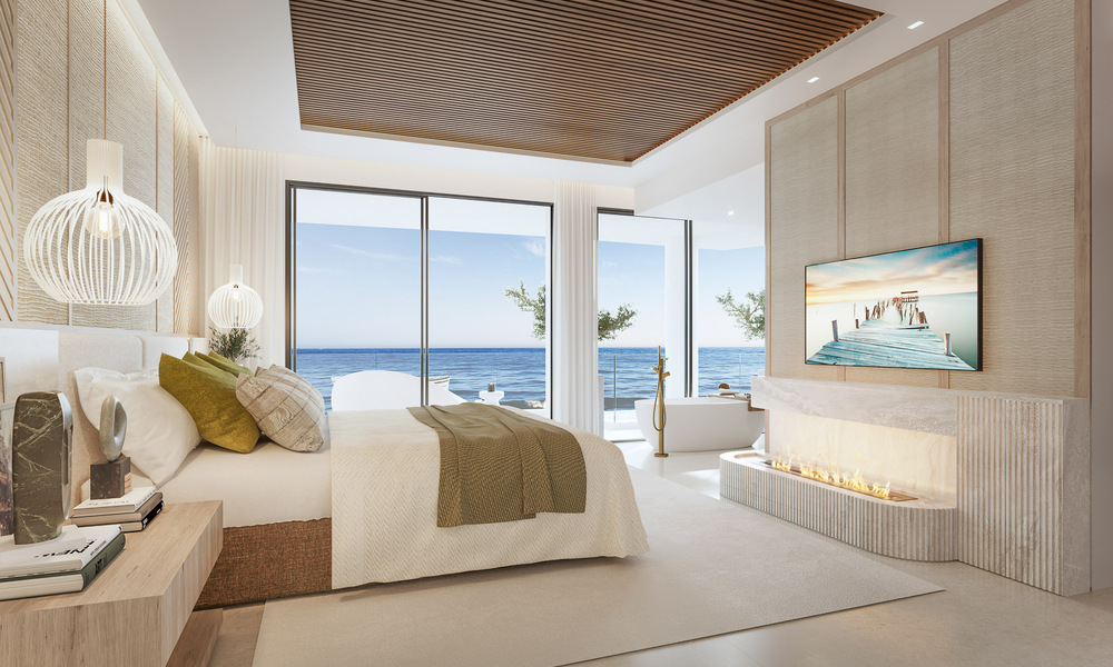 Exclusivo proyecto con 4 villas pareadas de lujo en venta, en primera línea de playa, en Marbella Este. ¡Gran descuento para la última villa! 53348