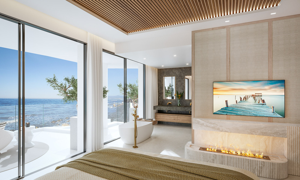 Exclusivo proyecto con 4 villas pareadas de lujo en venta, en primera línea de playa, en Marbella Este. ¡Gran descuento para la última villa! 53350