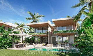 Nuevo proyecto! Villas de lujo ultramodernas en venta con diseño exterior balinés, en primera línea de playa cerca de San Pedro, Marbella 53400 