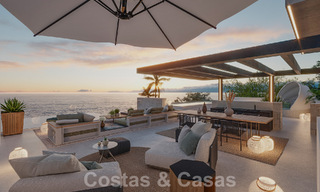 Nuevo proyecto! Villas de lujo ultramodernas en venta con diseño exterior balinés, en primera línea de playa cerca de San Pedro, Marbella 53411 