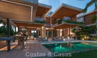 Nuevo proyecto! Villas de lujo ultramodernas en venta con diseño exterior balinés, en primera línea de playa cerca de San Pedro, Marbella 53416 