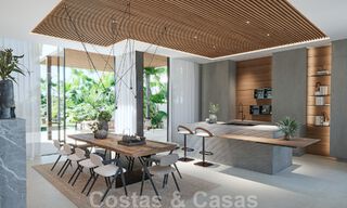 Nuevo proyecto! Villas de lujo ultramodernas en venta con diseño exterior balinés, en primera línea de playa cerca de San Pedro, Marbella 53418 