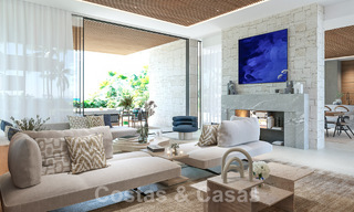 Nuevo proyecto! Villas de lujo ultramodernas en venta con diseño exterior balinés, en primera línea de playa cerca de San Pedro, Marbella 53421 