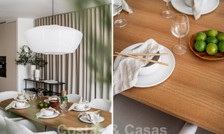 Lujoso apartamento en venta con acogedora terraza, piscina privada y vistas al mar en Nueva Andalucia, Marbella 54936 