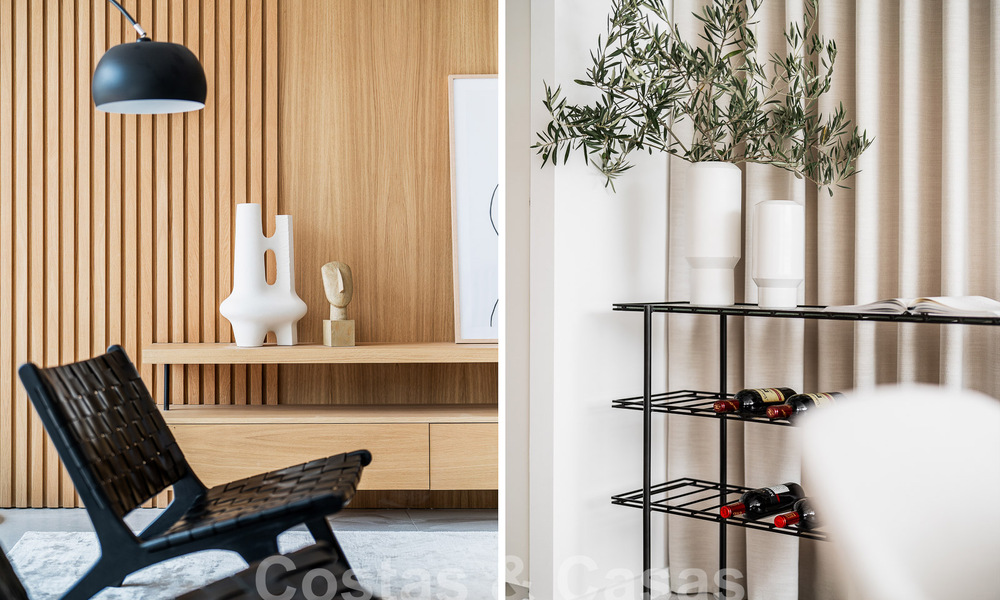 Lujoso apartamento en venta con acogedora terraza, piscina privada y vistas al mar en Nueva Andalucia, Marbella 54959