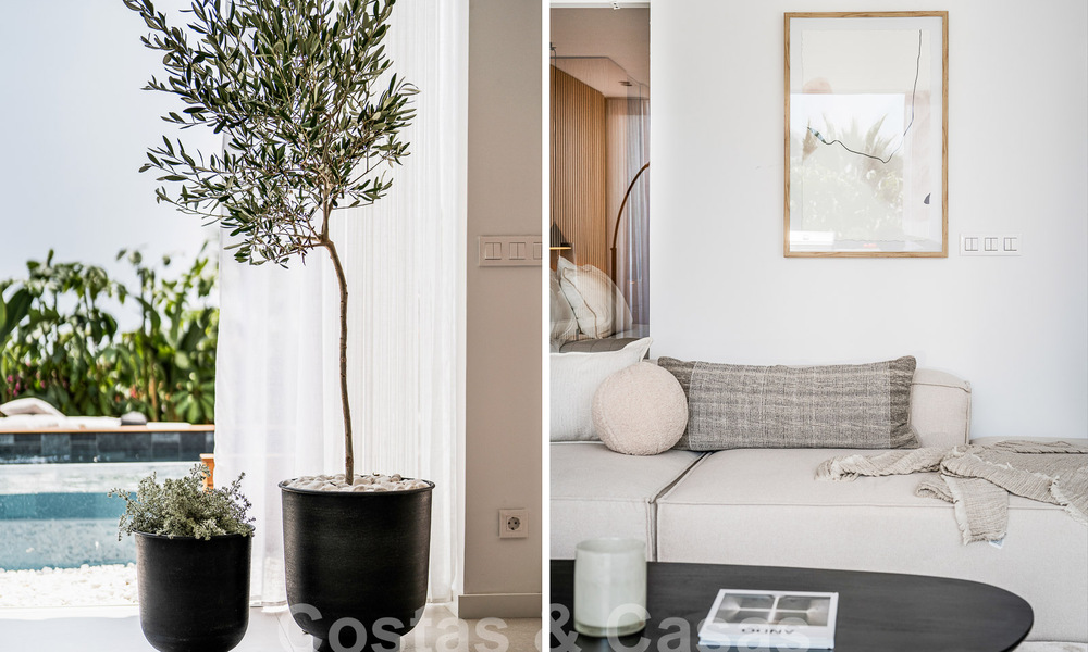 Lujoso apartamento en venta con acogedora terraza, piscina privada y vistas al mar en Nueva Andalucia, Marbella 54960