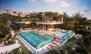 Exclusiva urbanización con 5 villas de diseño vanguardista en venta con vistas panorámicas al mar en Cascada de Camojan, Marbella 54042 