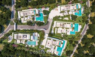 Exclusiva urbanización con 5 villas de diseño vanguardista en venta con vistas panorámicas al mar en Cascada de Camojan, Marbella 54044 