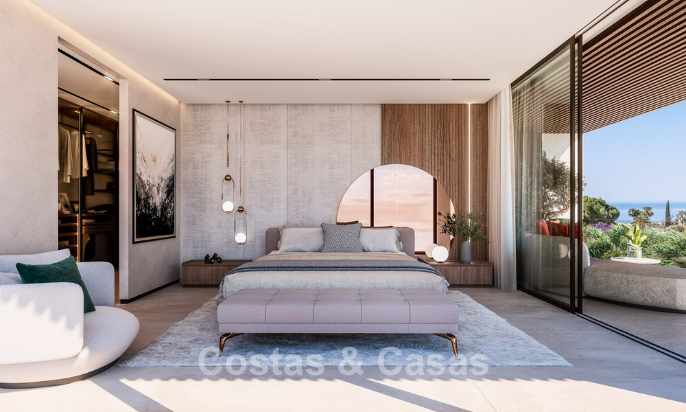 Exclusiva urbanización con 5 villas de diseño vanguardista en venta con vistas panorámicas al mar en Cascada de Camojan, Marbella 54047