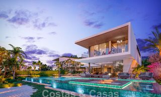 Exclusiva urbanización con 5 villas de diseño vanguardista en venta con vistas panorámicas al mar en Cascada de Camojan, Marbella 58232 