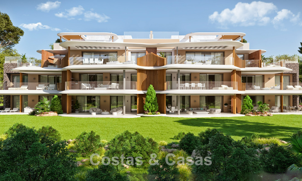 Apartamentos de lujo con diseño innovador en venta en un gran resort de naturaleza y golf en Marbella - Benahavis 54736