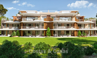 Apartamentos de lujo con diseño innovador en venta en un gran resort de naturaleza y golf en Marbella - Benahavis 54736 
