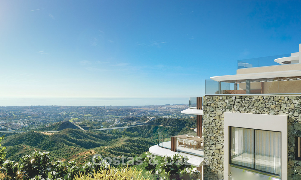 Apartamentos de lujo con diseño innovador en venta en un gran resort de naturaleza y golf en Marbella - Benahavis 54738