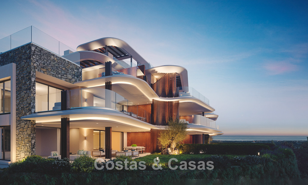 Apartamentos de lujo con diseño innovador en venta en un gran resort de naturaleza y golf en Marbella - Benahavis 54740
