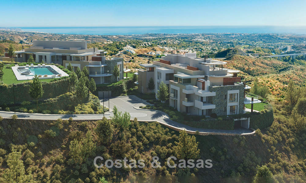 Apartamentos de lujo con diseño innovador en venta en un gran resort de naturaleza y golf en Marbella - Benahavis 54743