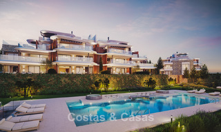 Apartamentos de lujo con diseño innovador en venta en un gran resort de naturaleza y golf en Marbella - Benahavis 54744 