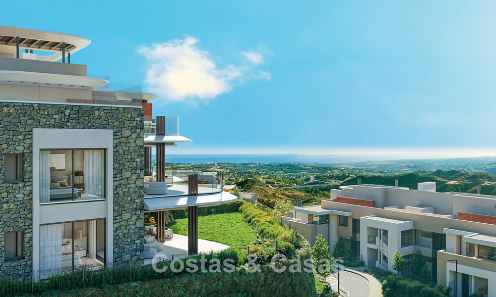 Apartamentos de lujo con diseño innovador en venta en un gran resort de naturaleza y golf en Marbella - Benahavis 54756