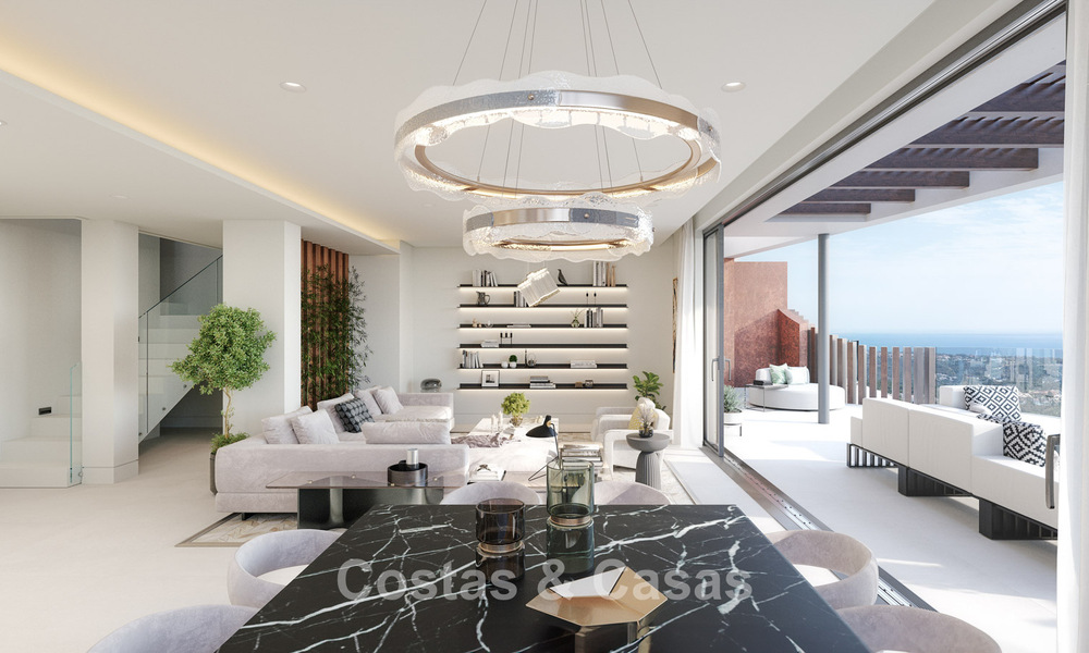 Apartamentos de lujo con diseño innovador en venta en un gran resort de naturaleza y golf en Marbella - Benahavis 54758