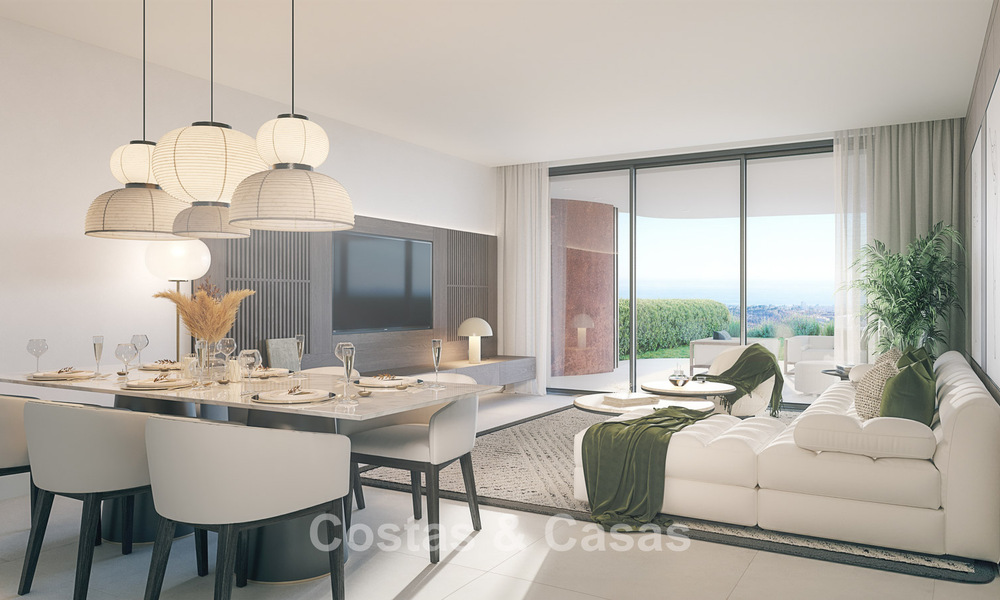 Apartamentos de lujo con diseño innovador en venta en un gran resort de naturaleza y golf en Marbella - Benahavis 54760