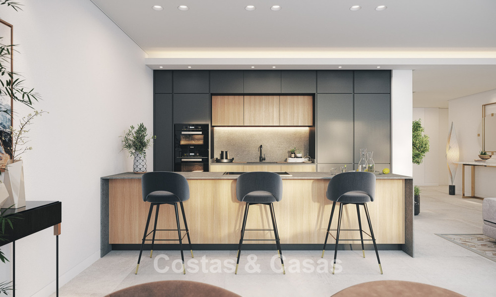 Apartamentos de lujo con diseño innovador en venta en un gran resort de naturaleza y golf en Marbella - Benahavis 54761