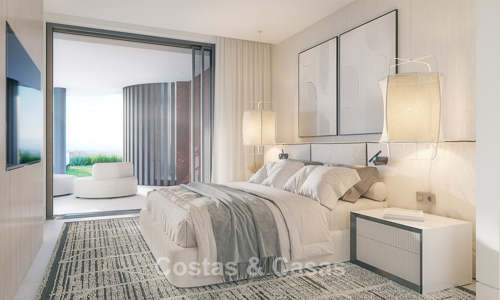 Apartamentos de lujo con diseño innovador en venta en un gran resort de naturaleza y golf en Marbella - Benahavis 54766
