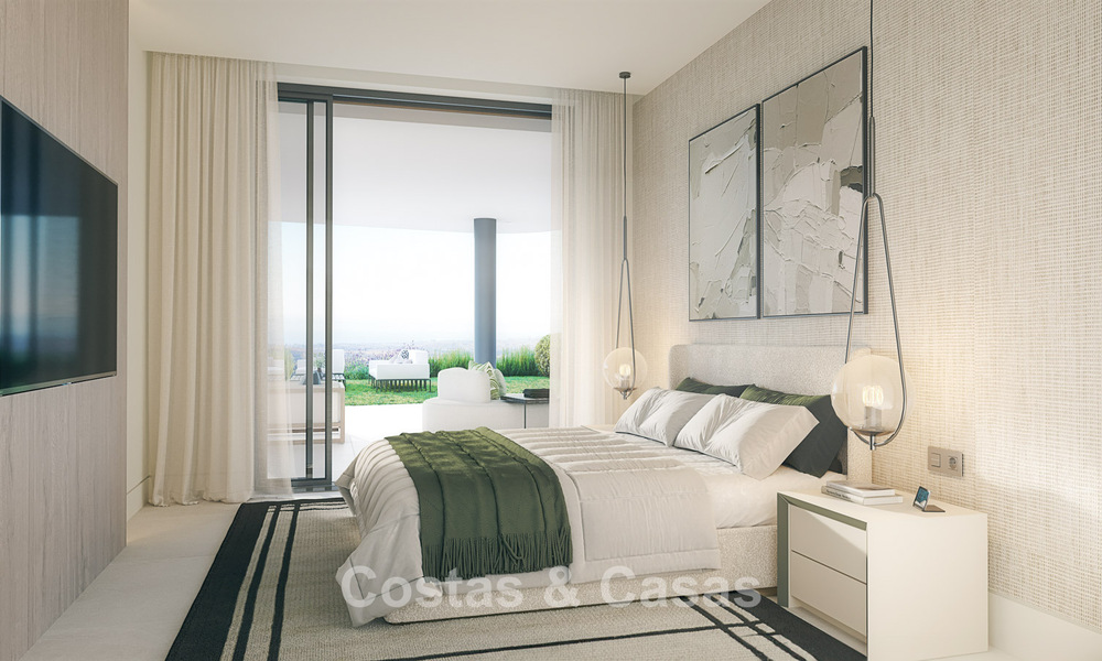 Apartamentos de lujo con diseño innovador en venta en un gran resort de naturaleza y golf en Marbella - Benahavis 54769