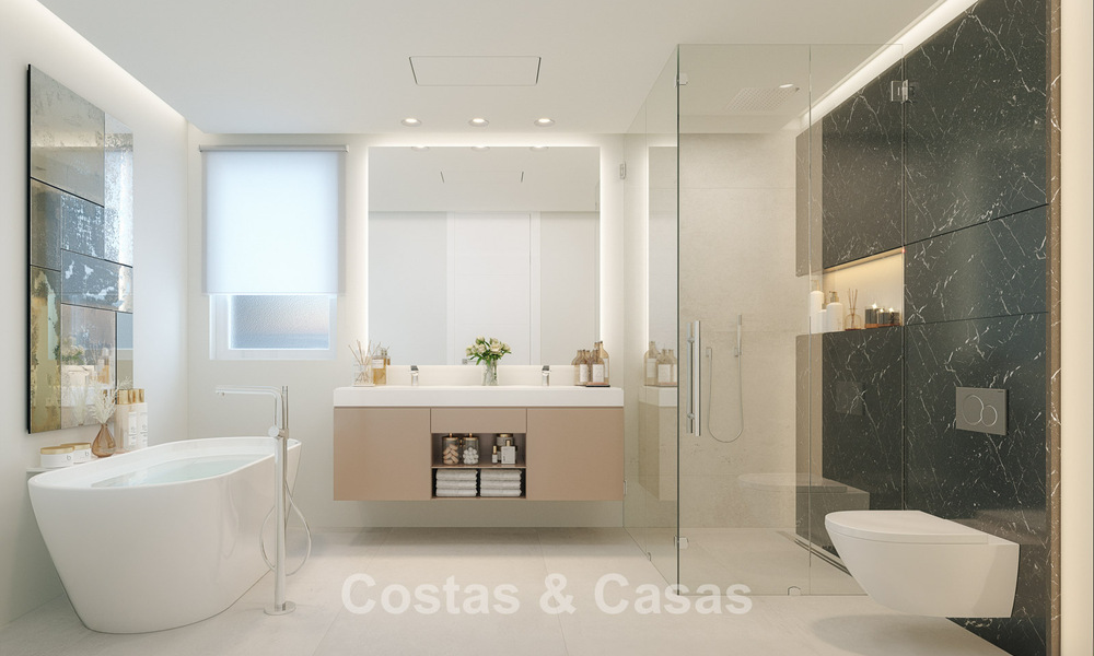 Apartamentos de lujo con diseño innovador en venta en un gran resort de naturaleza y golf en Marbella - Benahavis 54772