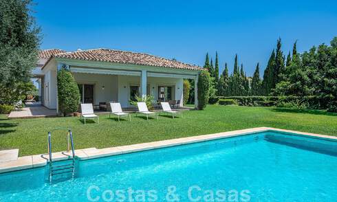Villa mediterránea de lujo de una sola planta en venta en una zona residencial aislada en la Milla de Oro de Marbella 55744