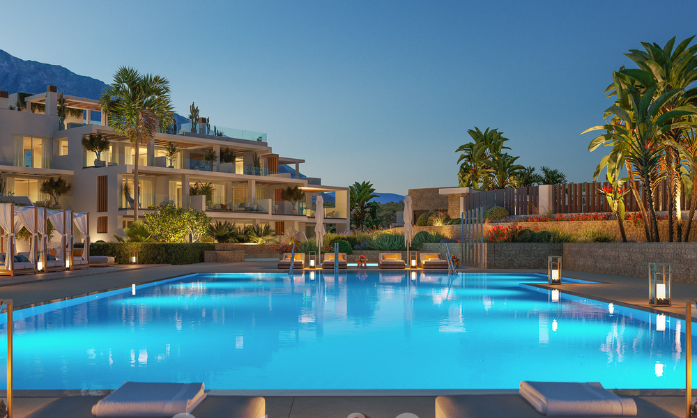 Lujosos apartamentos en venta en un exclusivo complejo sostenible en la Milla de Oro de Marbella 55972