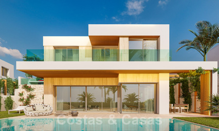 Nuevas y modernas villas de lujo en venta en primera línea de golf cerca de todos los servicios en Estepona 55726