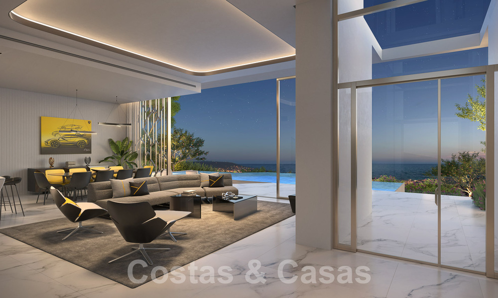 Nuevas villas de lujo arquitectónicas en venta inspiradas en Lamborghini en las colinas de Marbella - Benahavis 55906