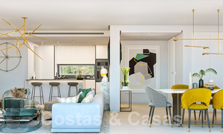 Apartamentos modernos de lujo de nueva construcción con vistas al mar en venta, a unos minutos del centro de Marbella 55400 