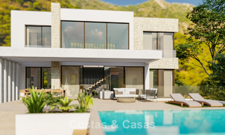 Villa de lujo energéticamente eficiente sobre plano en venta con vistas panorámicas al mar en Mijas, Costa del Sol 56244 
