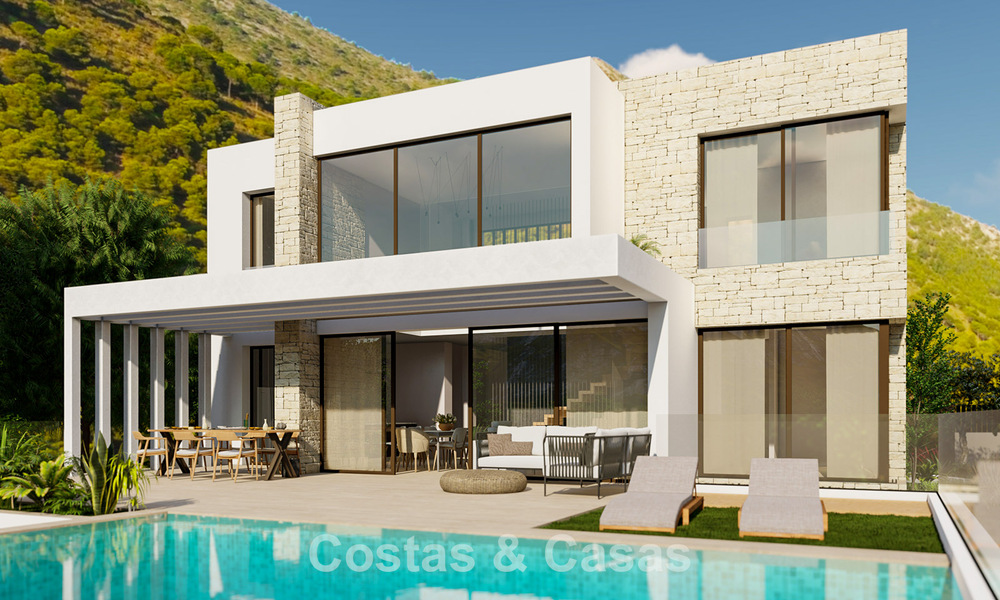 Villa de lujo energéticamente eficiente sobre plano en venta con vistas panorámicas al mar en Mijas, Costa del Sol 56245