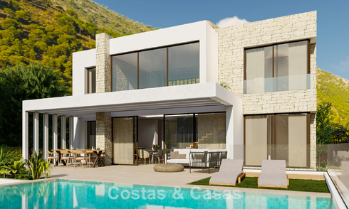 Villa de lujo energéticamente eficiente sobre plano en venta con vistas panorámicas al mar en Mijas, Costa del Sol 56245