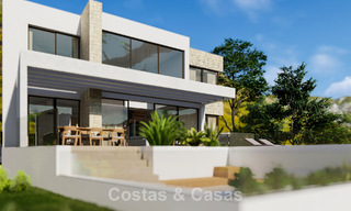 Villa de lujo energéticamente eficiente sobre plano en venta con vistas panorámicas al mar en Mijas, Costa del Sol 56246 