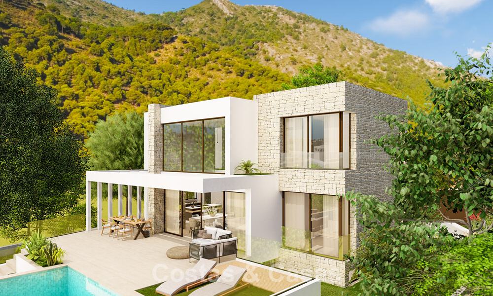 Villa de lujo energéticamente eficiente sobre plano en venta con vistas panorámicas al mar en Mijas, Costa del Sol 56252