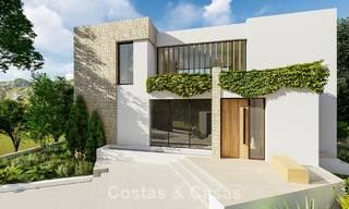 Villa de lujo energéticamente eficiente sobre plano en venta con vistas panorámicas al mar en Mijas, Costa del Sol 56256 