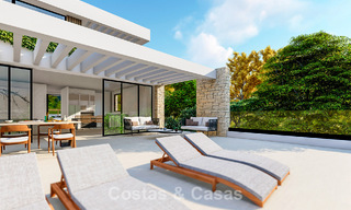 Villa de lujo sostenible sobre plano en venta con magníficas vistas al mar en Mijas, Costa del Sol 56262 