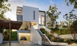 Elegante villa sobre plano en venta con vistas panorámicas al mar en Mijas, Costa del Sol 56265 