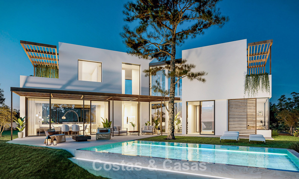 Elegante villa sobre plano en venta con vistas panorámicas al mar en Mijas, Costa del Sol 56267