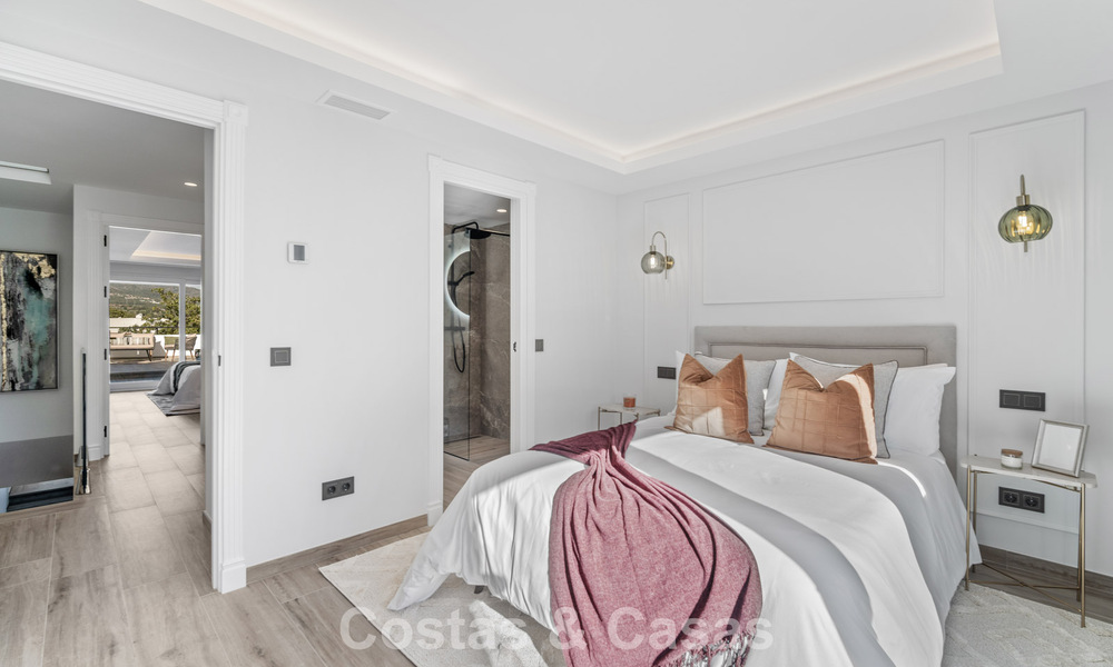 Casa adosada magistralmente renovada en venta en complejo cerrado, en primera línea de Aloha Golf, a poca distancia de la casa club en Nueva Andalucia, Marbella 56589