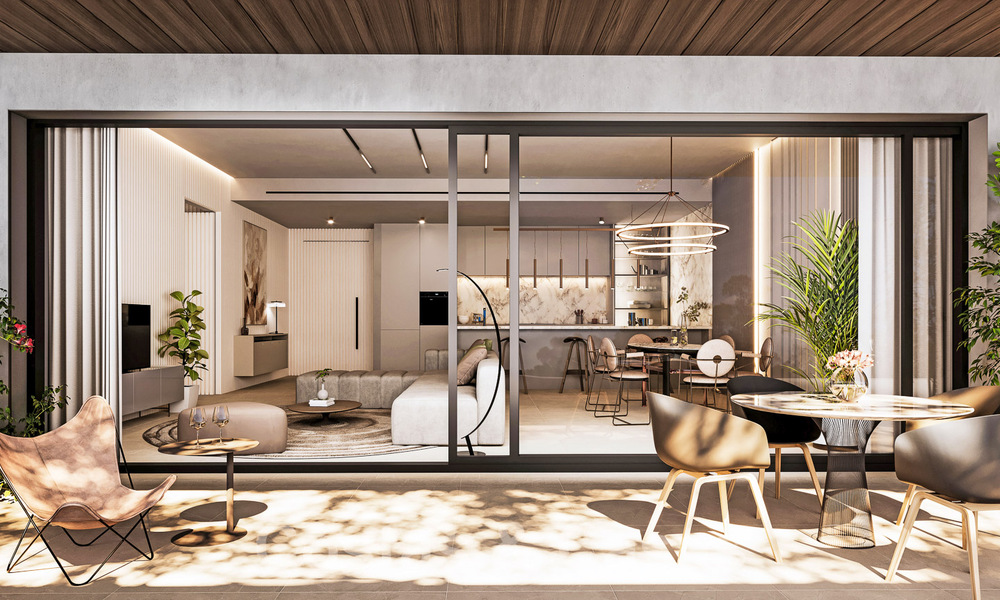 Nuevo e innovador proyecto con apartamentos de lujo en venta a un paso de todos los servicios, el centro y la playa de San Pedro en Marbella 56838