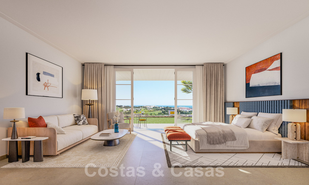 Nueva villa de lujo con piscina infinita y vistas panorámicas al mar en venta sobre plano, en un resort de golf de 5 estrellas en la Costa del Sol 57864