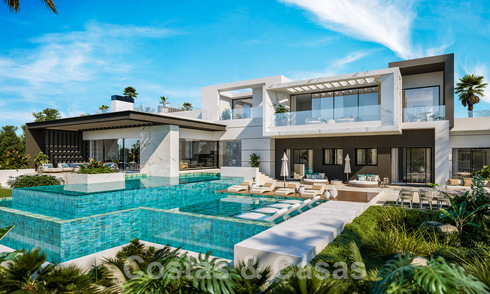 2 Majestuosas villas de diseño con arquitectura de vanguardia en venta con vistas panorámicas al mar en Marbella - Benahavis 57963