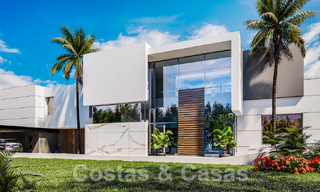 2 Majestuosas villas de diseño con arquitectura de vanguardia en venta con vistas panorámicas al mar en Marbella - Benahavis 57964 