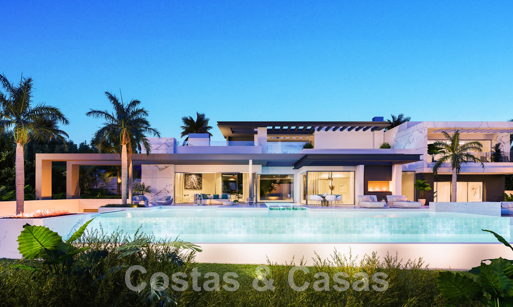2 Majestuosas villas de diseño con arquitectura de vanguardia en venta con vistas panorámicas al mar en Marbella - Benahavis 57966